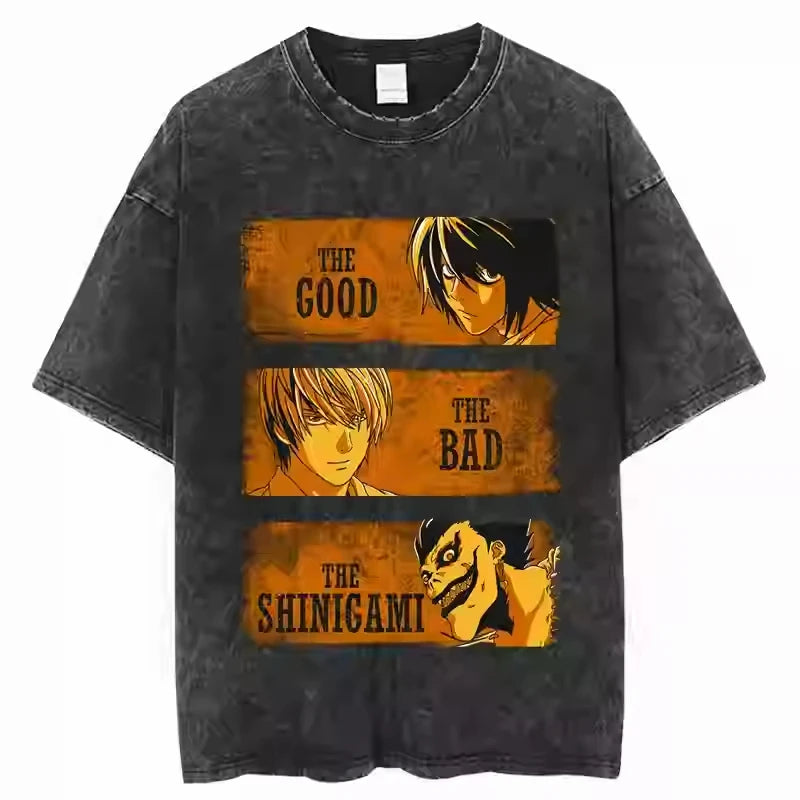Death Note Washed Distressed Casual Tees