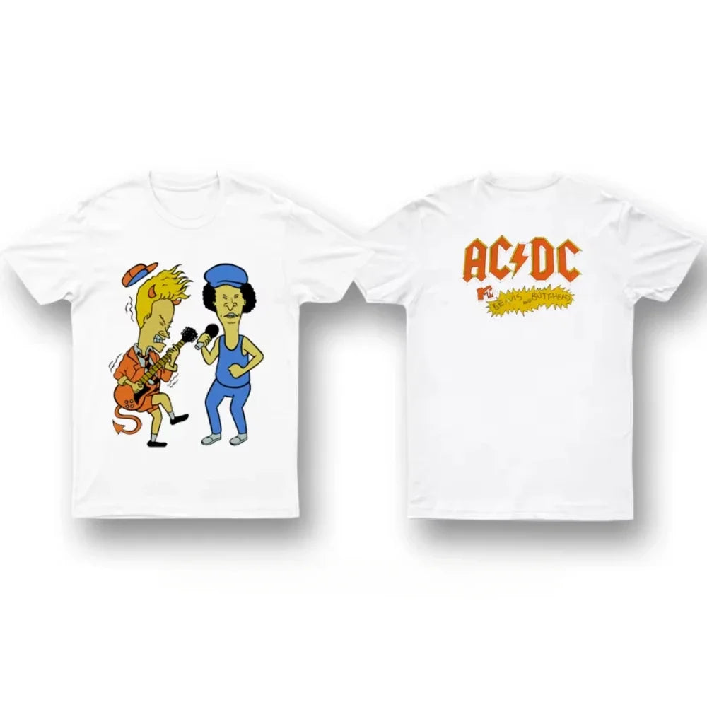 ACDC Band Cotton Oversized Streetwear Summer T-Shirt