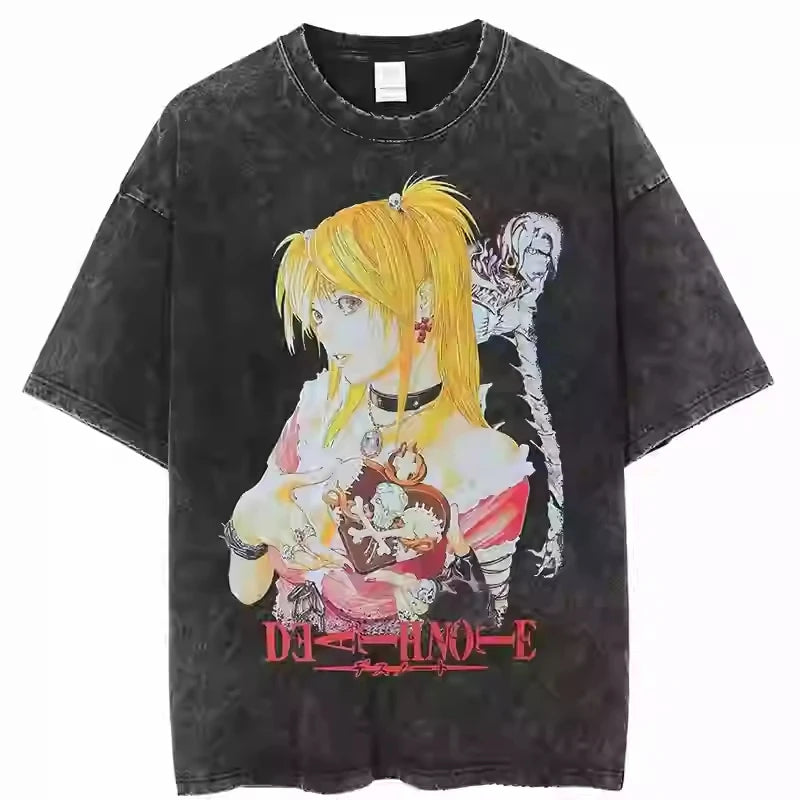 Death Note Washed Distressed Casual Tees