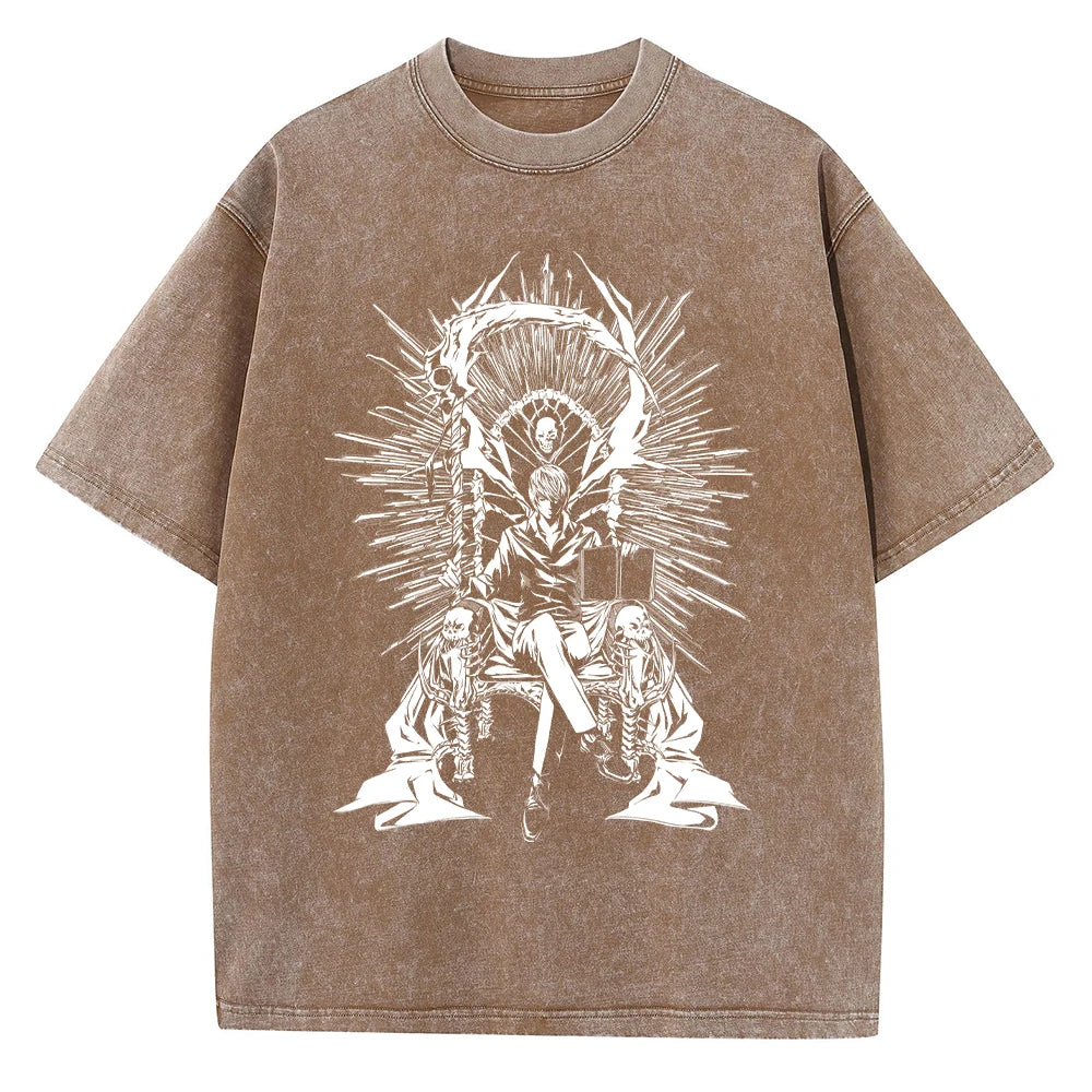 Vintage Washed Death Note Anime Graphic Tee