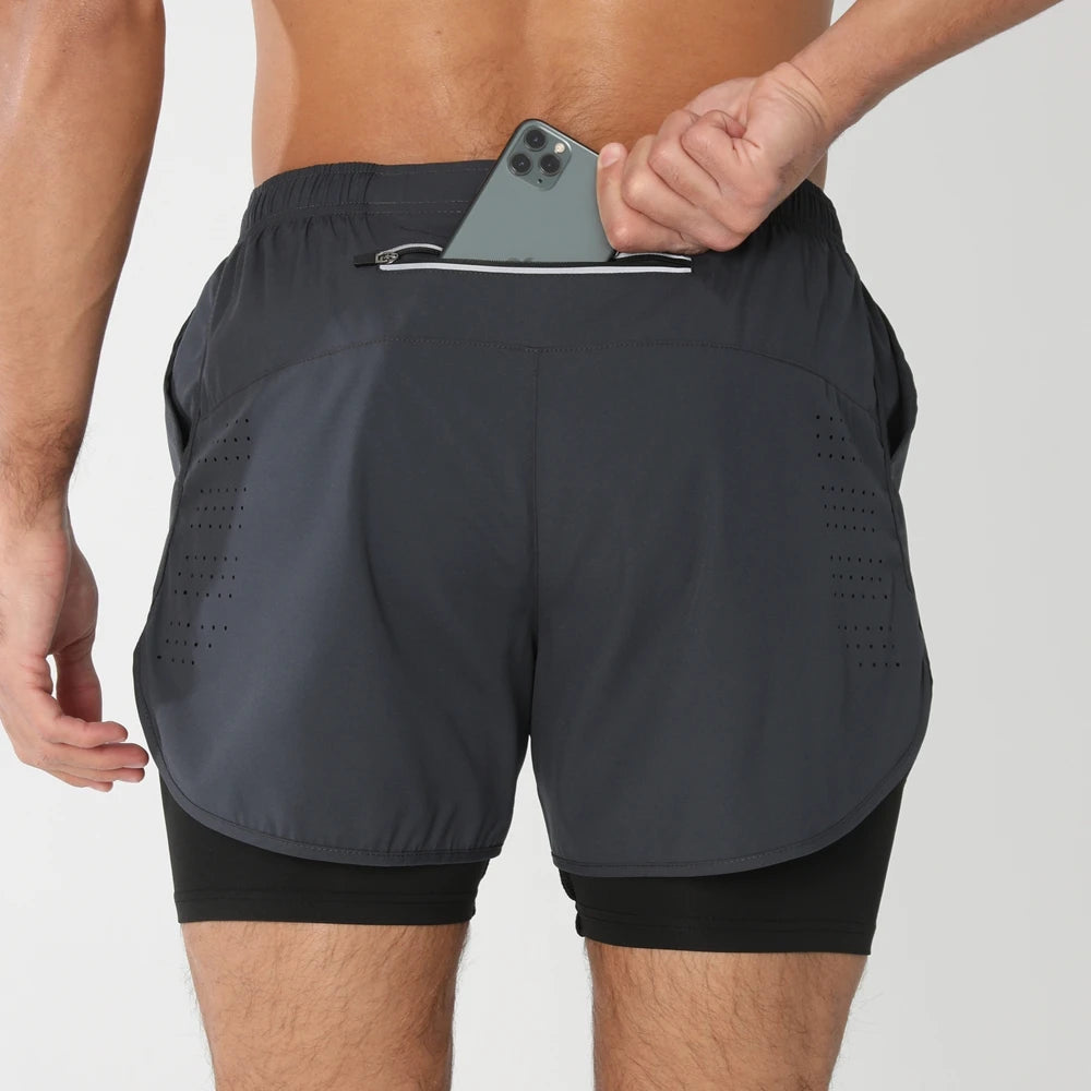 Men’s 2-in-1 Quick-Dry Running Shorts