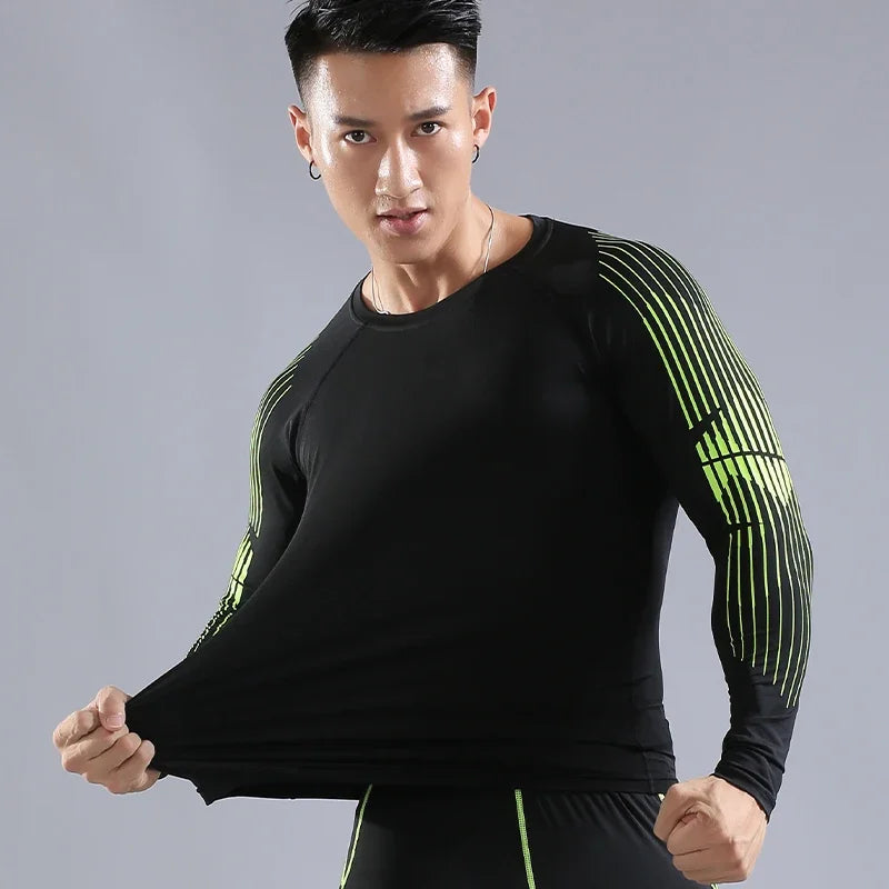 Men’s Gym Compression Quick-Dry Long Sleeve T-Shirt