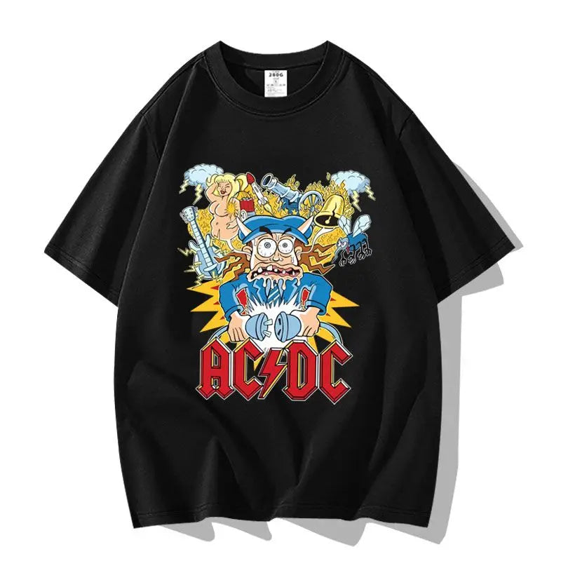ACDC Rock Band Oversized Loose Fit T-Shirt