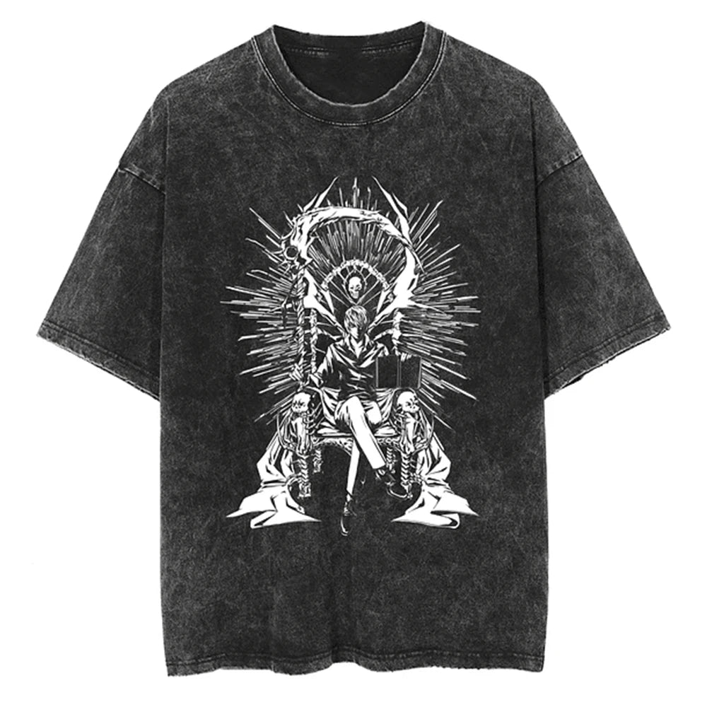 Vintage Washed Death Note Anime Graphic Tee