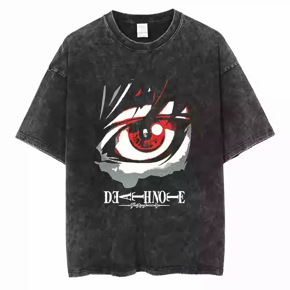 Death Note Washed Distressed Casual Tees