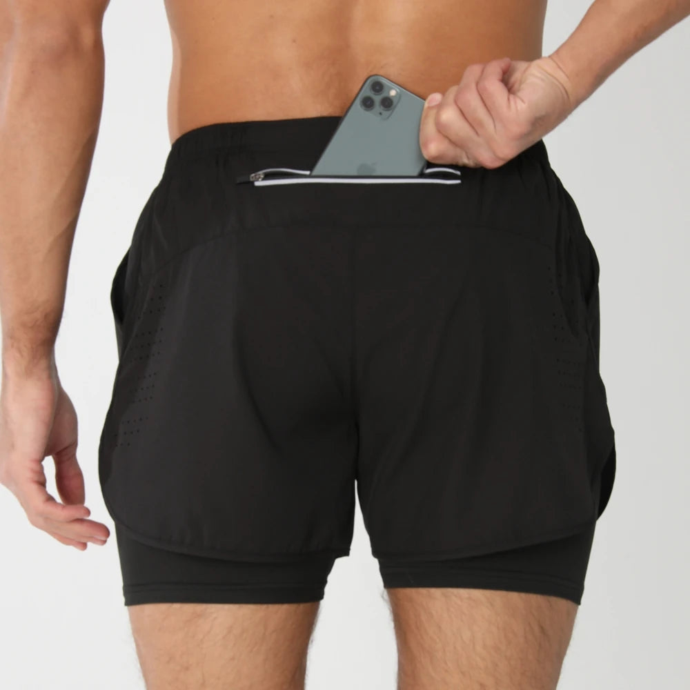 Men’s 2-in-1 Quick-Dry Running Shorts