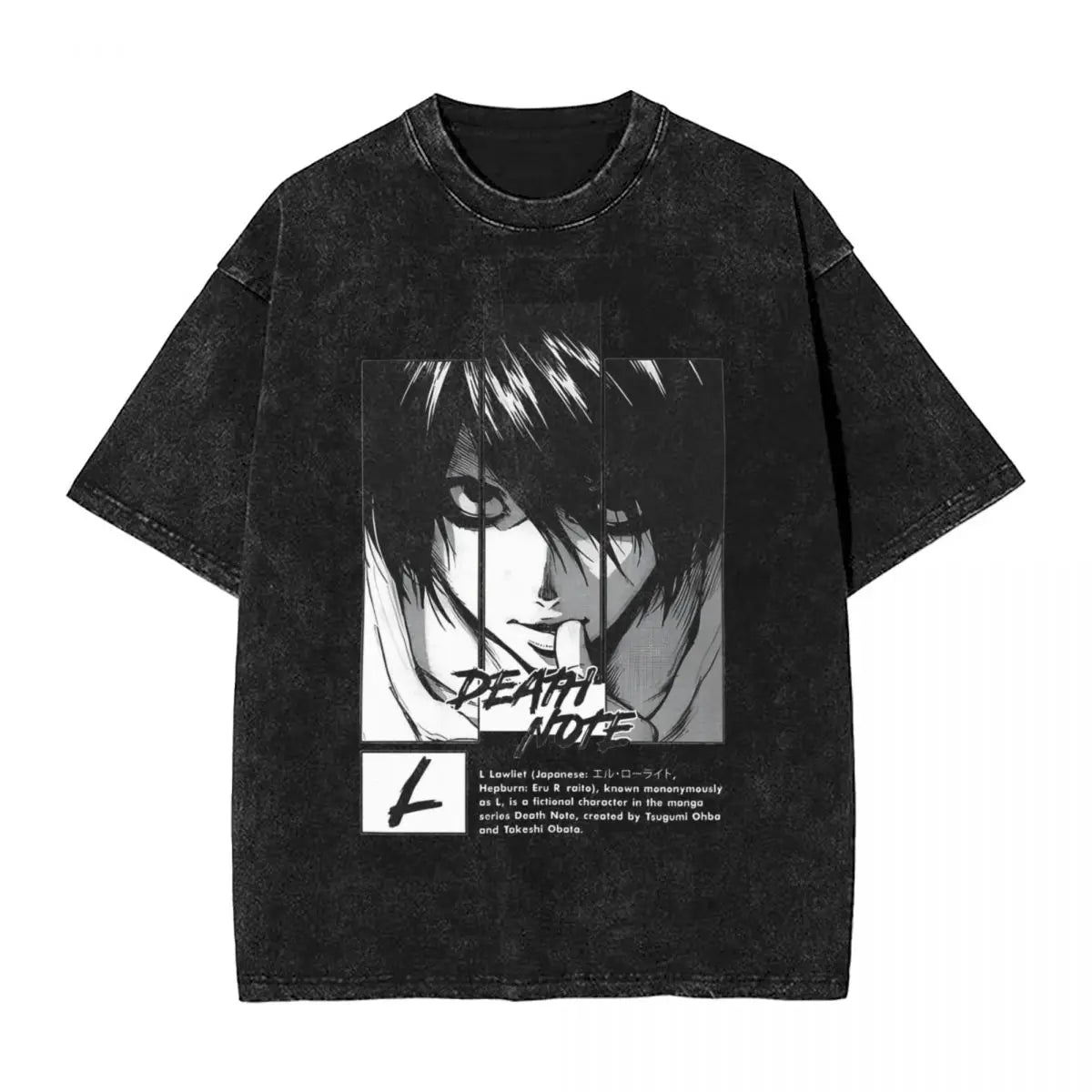 Death Note Vintage Washed Cotton Streetwear Tee