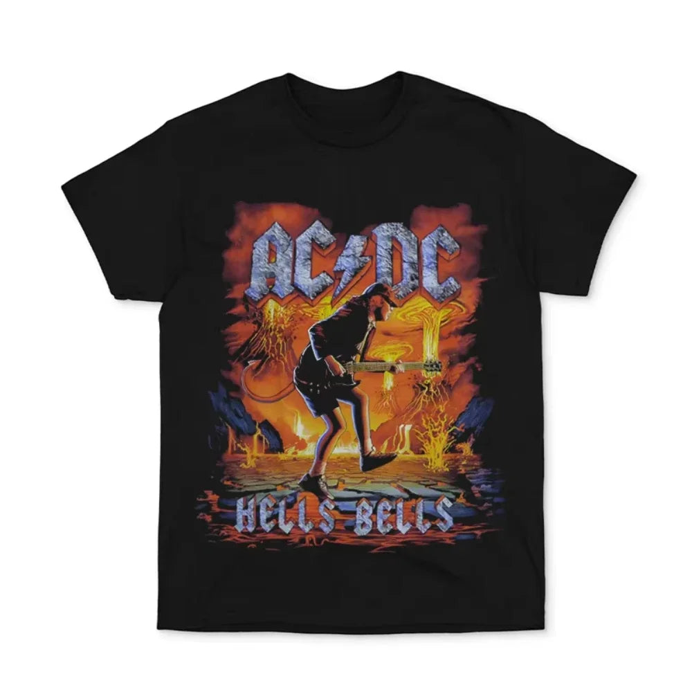 ACDC Band Cotton Oversized Streetwear Summer T-Shirt