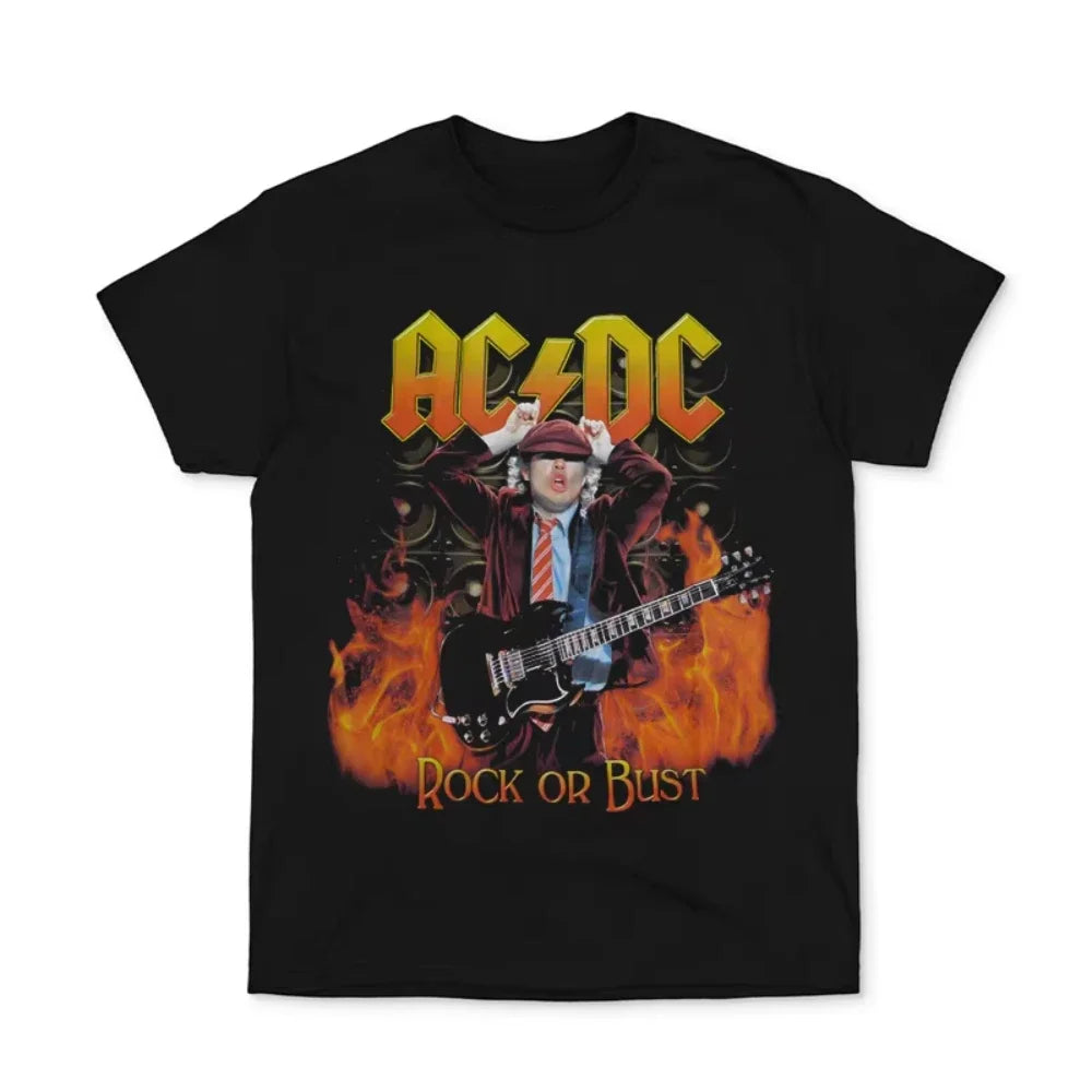 ACDC Band Cotton Oversized Streetwear Summer T-Shirt