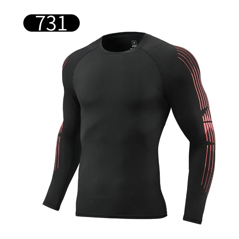 Men’s Gym Compression Quick-Dry Long Sleeve T-Shirt