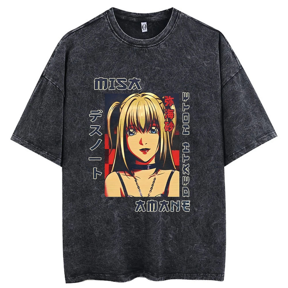 Vintage Washed Death Note Anime Graphic Tee