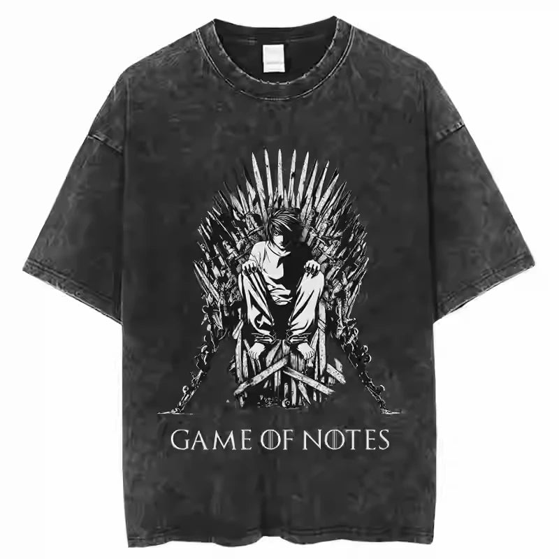 Death Note Washed Distressed Casual Tees