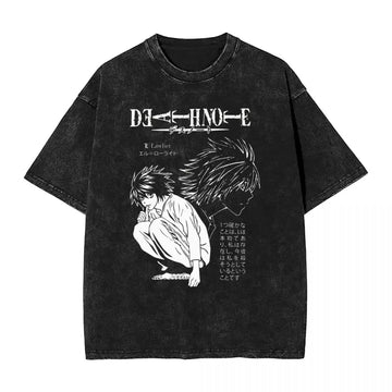 Death Note Vintage Washed Cotton Streetwear Tee