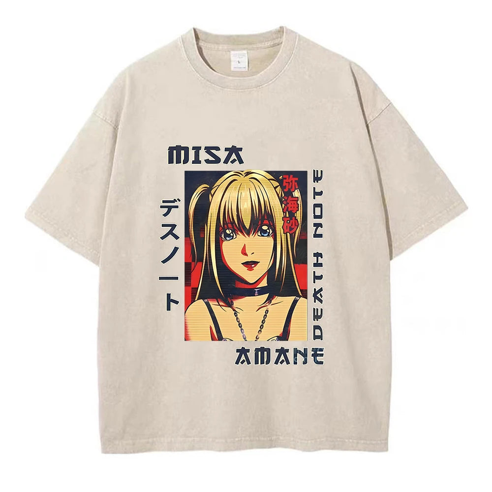 Vintage Washed Death Note Anime Graphic Tee