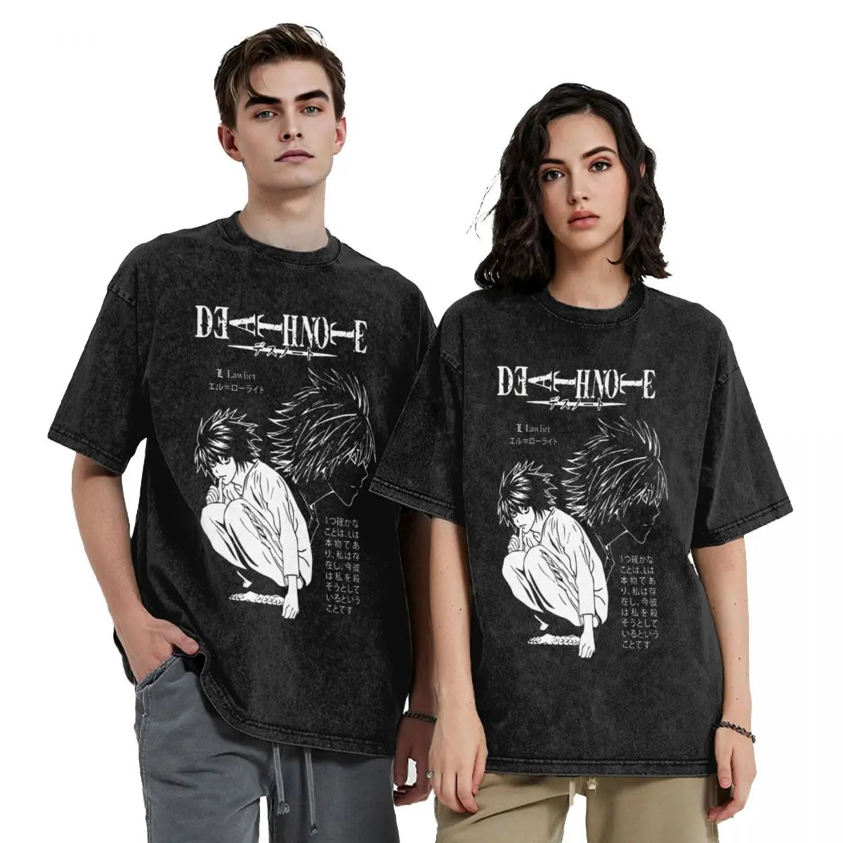 Death Note Vintage Washed Cotton Streetwear Tee