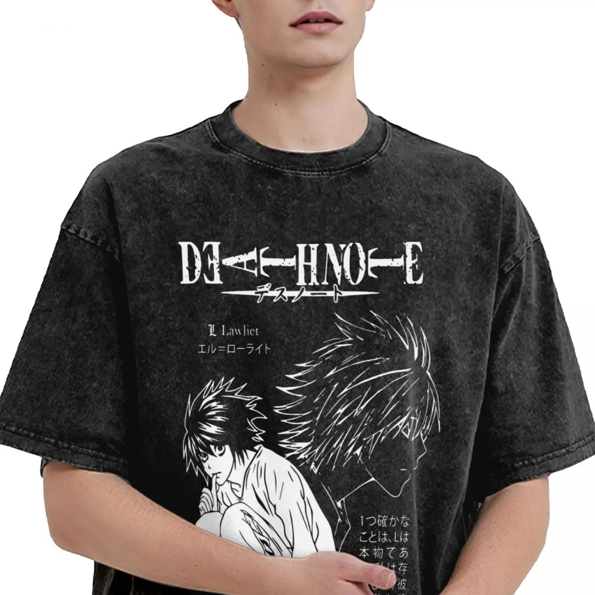 Death Note Vintage Washed Cotton Streetwear Tee