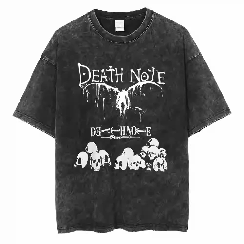 Death Note Washed Distressed Casual Tees