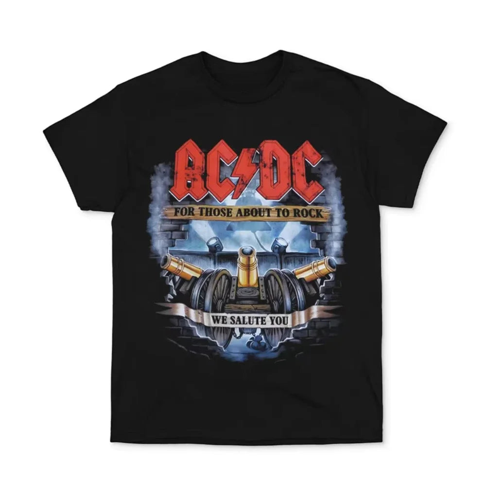 ACDC Band Cotton Oversized Streetwear Summer T-Shirt
