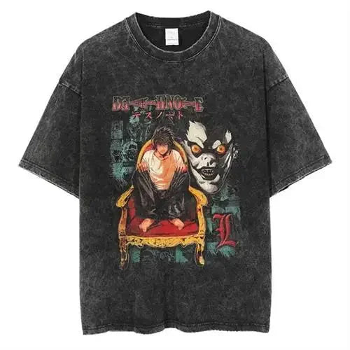 Men’s Vintage Death Note Anime Oversized Tee