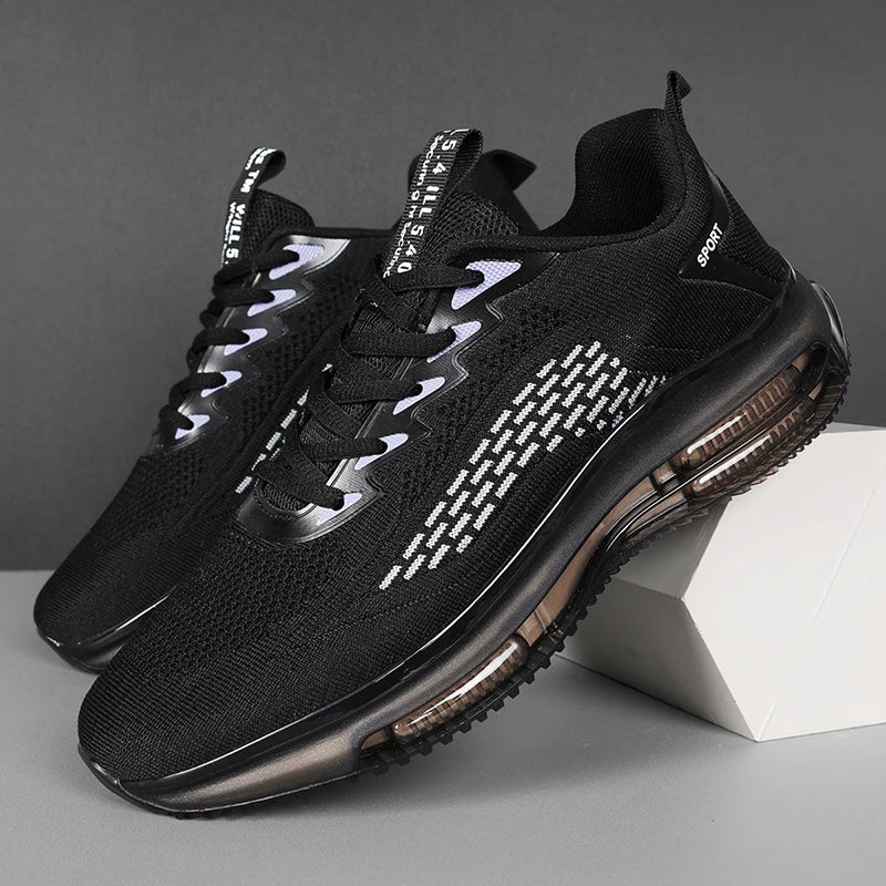 Men’s Breathable Mesh Running Sneakers – Comfortable