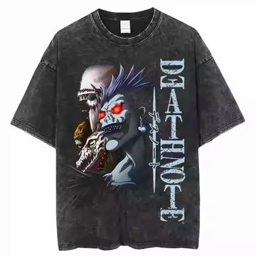 Death Note Washed Distressed Casual Tees