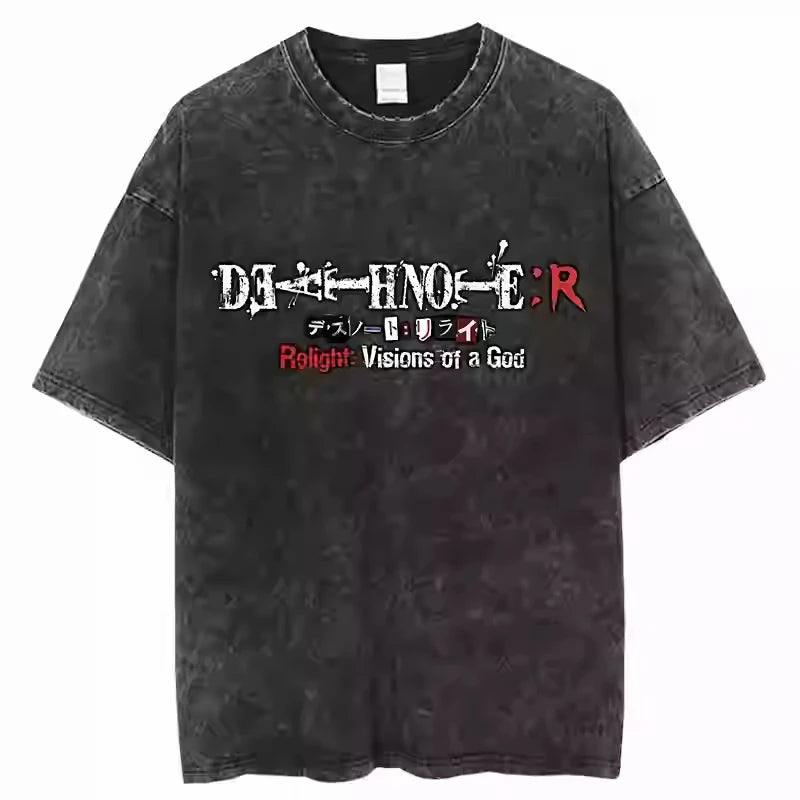 Death Note Washed Distressed Casual Tees