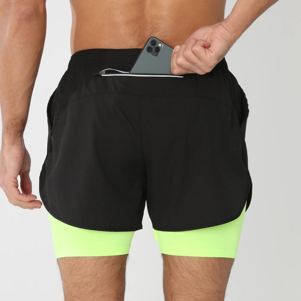 Men’s 2-in-1 Quick-Dry Running Shorts